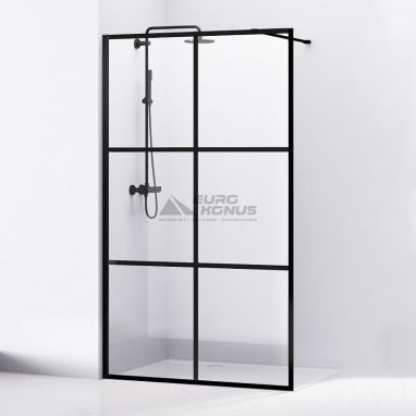VOLLE Душевая стенка walk-in 1000x2000 мм Malla Negra (18-08-100black set)